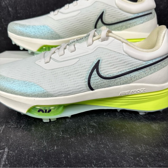 AIR ZOOM INFINITY TOUR NEXT% MENS SPIKED GOLF SHOES SIZE 8.5 WHITE GREEN NEW - Picture 7 of 10
